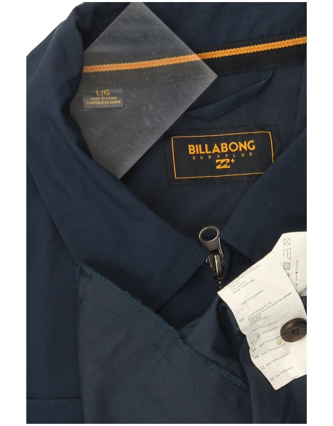 BILLABONG Ανδρικό Utility Jacket UK 40 Large Navy Blue ριγέ πολυαμίδιο