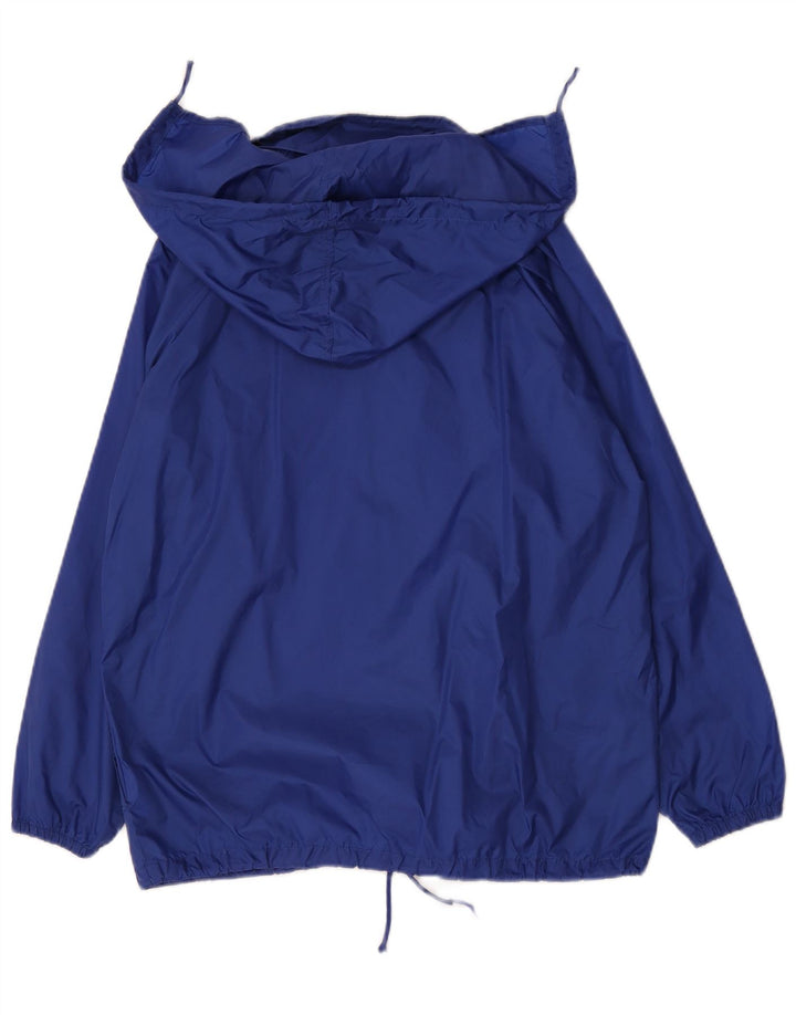 Lotto Boys Hooded Rain Jacket 13-14 Years Large Blue Polyamide