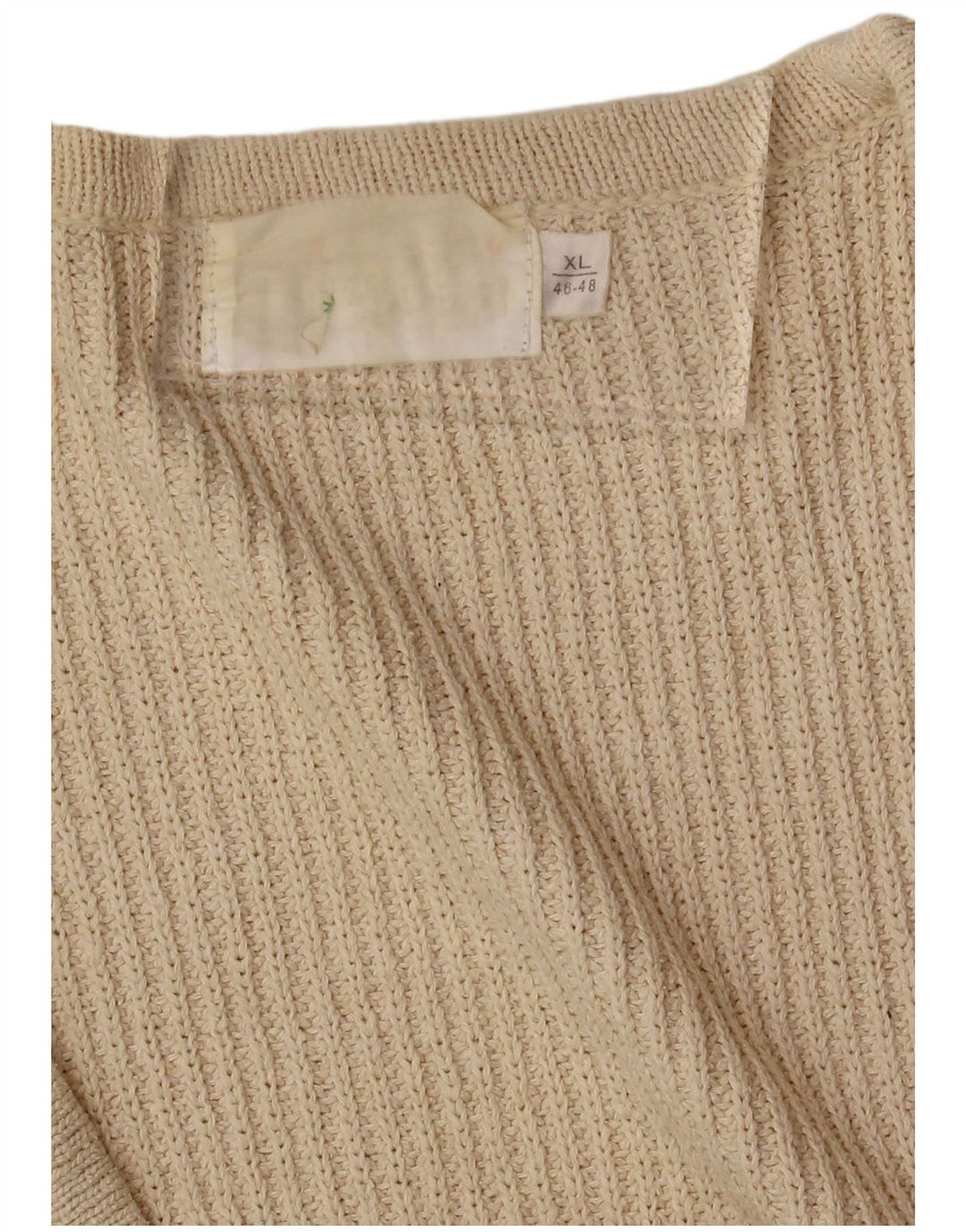 VINTAGE Γυναικείο πουλόβερ ζακέτα υπερμεγέθη EU 46/48 XL Off White