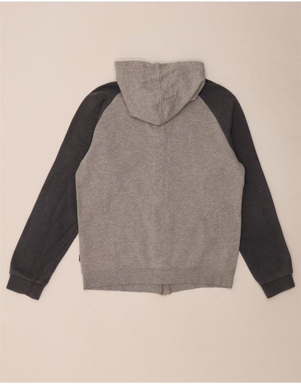 Ανδρικό πουλόβερ με κουκούλα με φερμουάρ Adidas, βαμβακερό μεσαίο γκρι