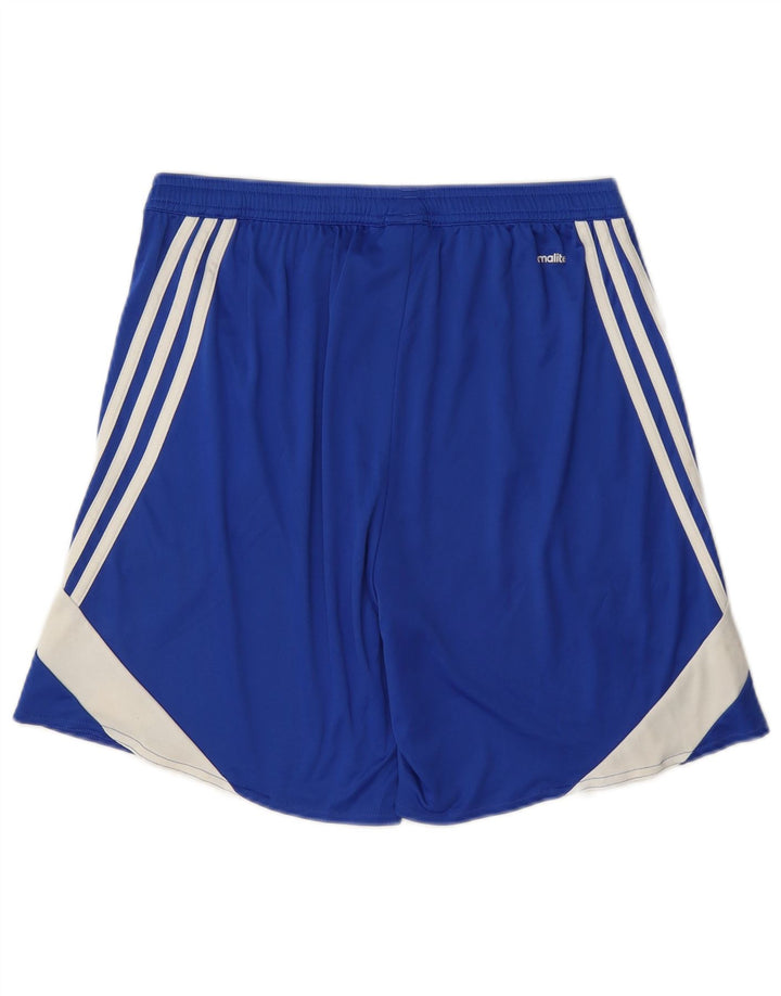 Ανδρικό αθλητικό σορτς Adidas Climalite με μεσαίο μπλε χρώμα πολυεστέρα