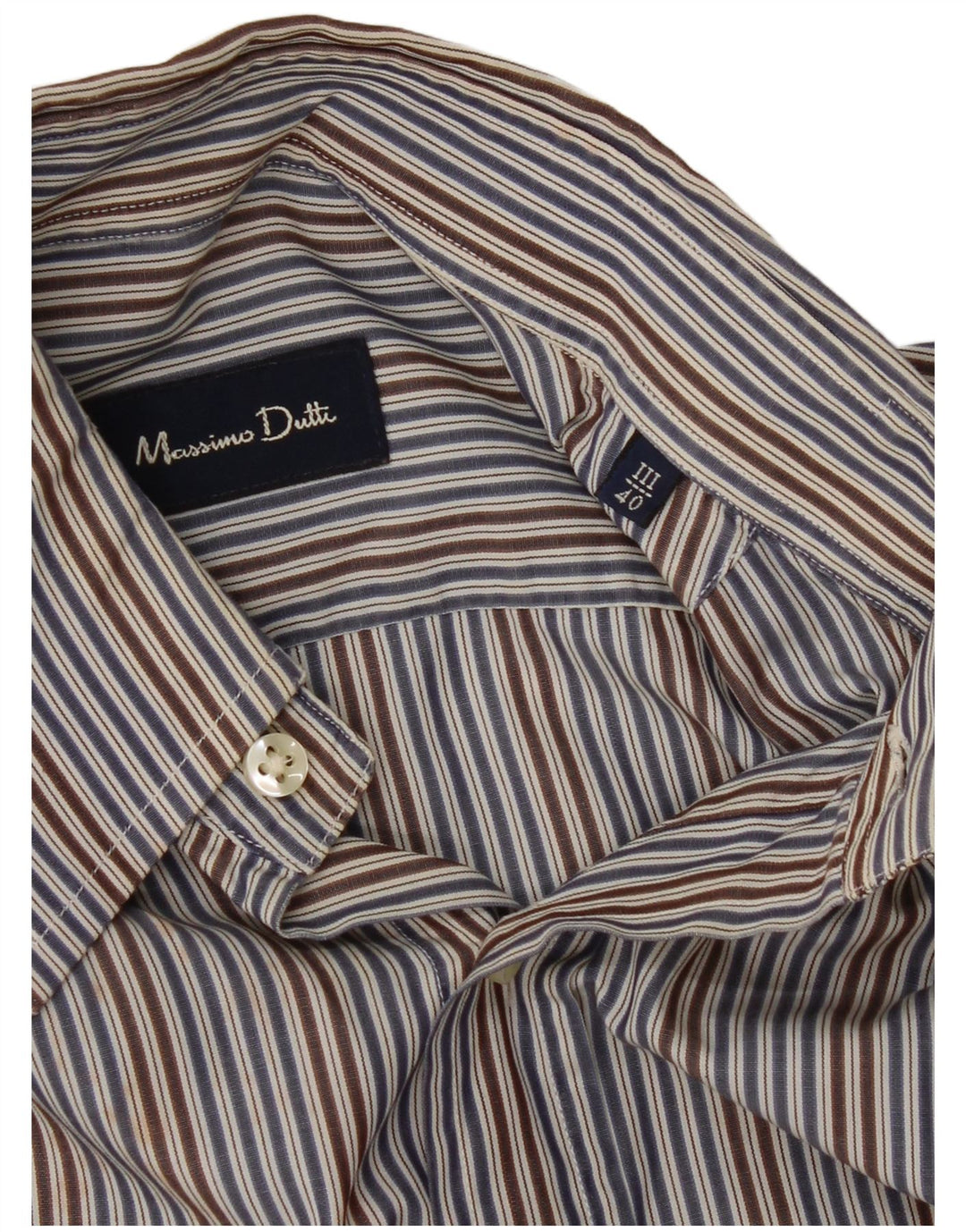 Ανδρικό πουκάμισο Massimo Dutti Μέγεθος 40 Μεσαίο Μπλε Ριγέ