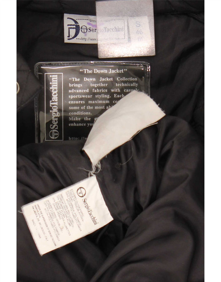 Sergio Tacchini Ανδρικό μπουφάν με επένδυση IT 46 Small Black Polyamide