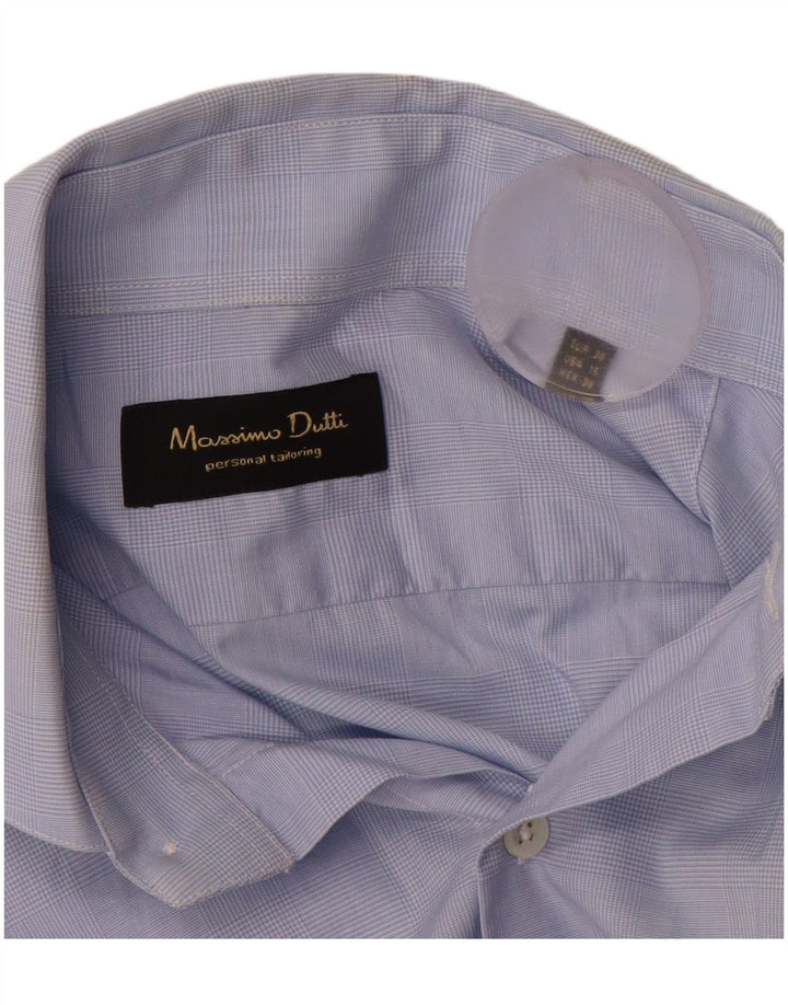 MASSIMO DUTTI Ανδρικό πουκάμισο EU 38 Small Blue Check