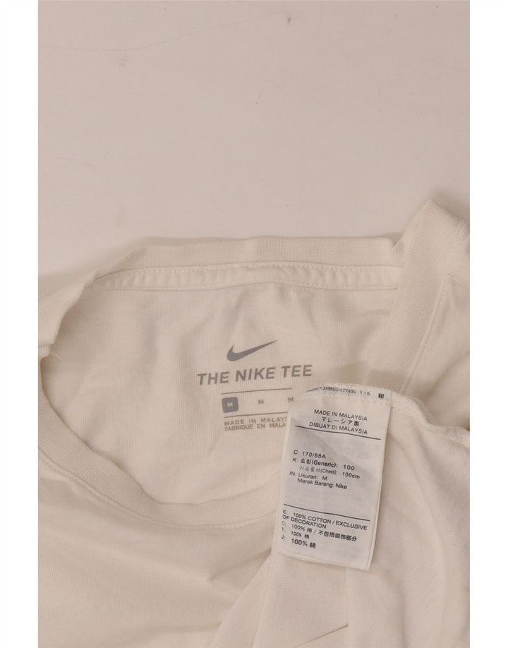 Ανδρικό μπλουζάκι Nike, μεσαίο λευκό βαμβακερό
