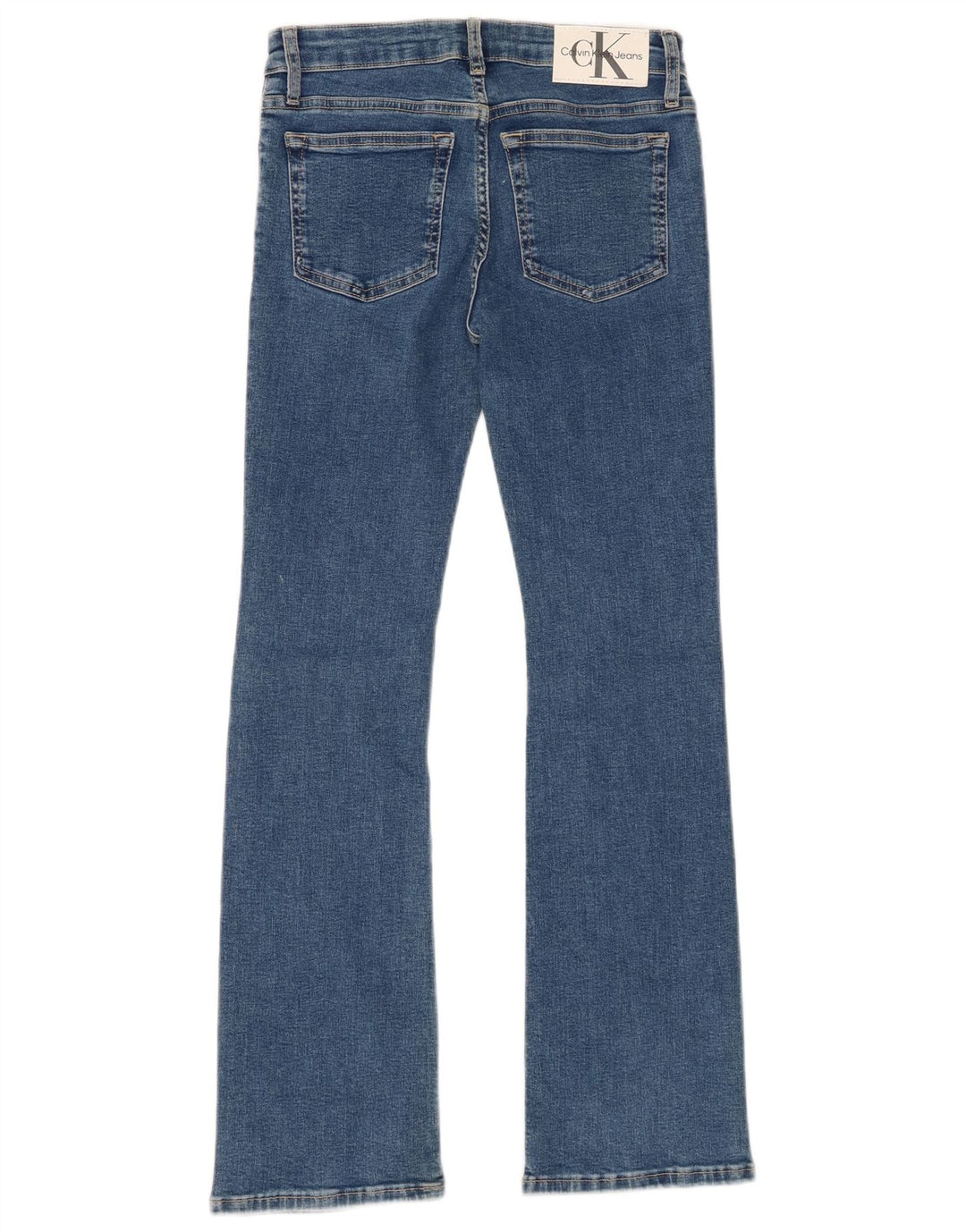 CALVIN KLEIN Girls Bootcut Jeans 11-12 ετών W26 L28 Μπλε βαμβακερό
