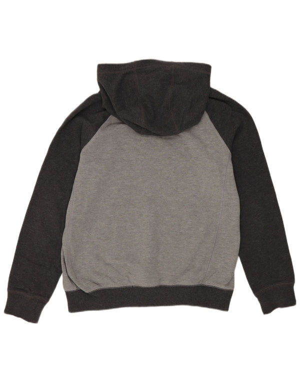Adidas Boys Graphic Hoodie Jumper 10-11 Years Medium Grey Colourblock
