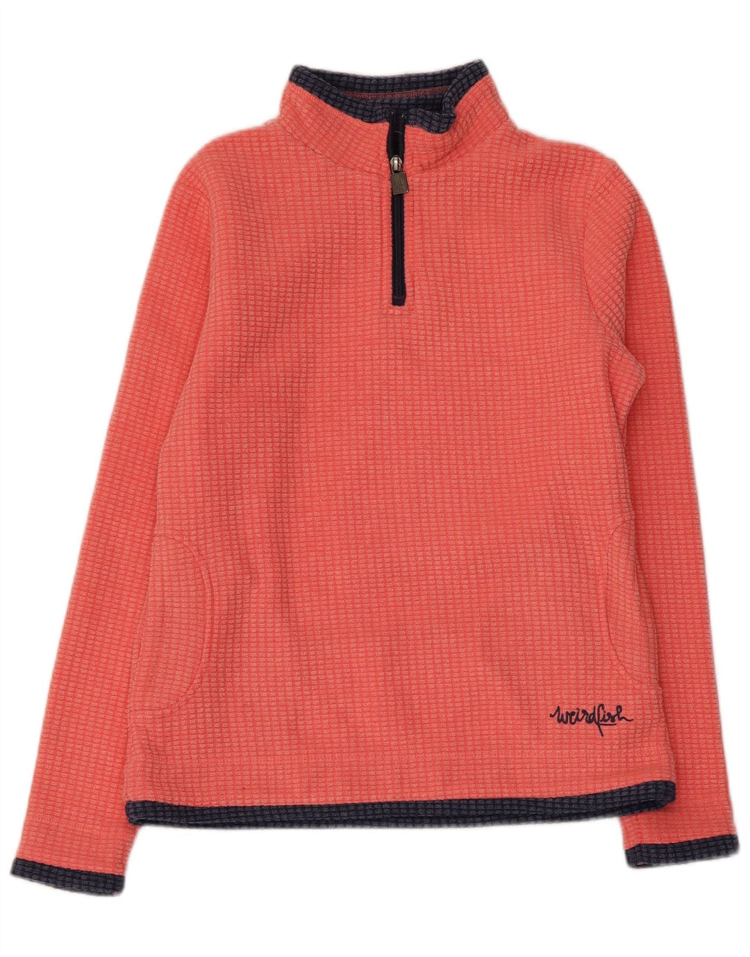 WEIRD FISH Γυναικείο υπερμεγέθη φερμουάρ Fleece Jumper UK 10 Small Orange