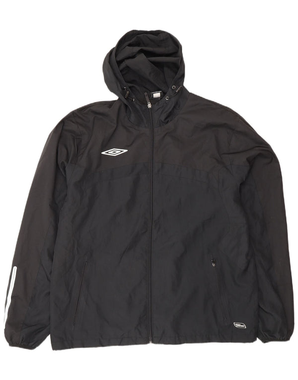 Ανδρική αθλητική φόρμα με κουκούλα UMBRO Top Jacket XL Μαύρο πολυεστέρα