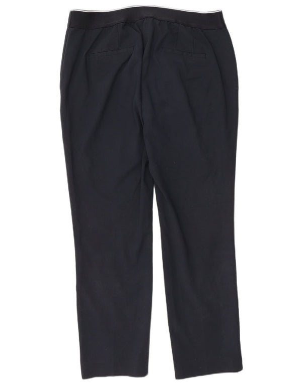 Zara Γυναικείο ψηλόμεσο ίσιο παντελόνι Chino XL W32 L27 Navy Blue Cotton
