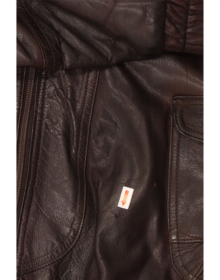 Milan Ανδρικό Δερμάτινο Μπουφάν UK 40 Large Brown