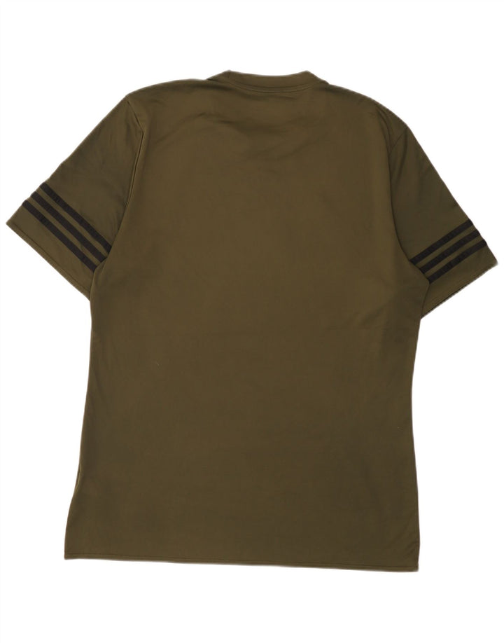 Adidas Ανδρικό T-Shirt Climalite Top Large Khaki Polyester