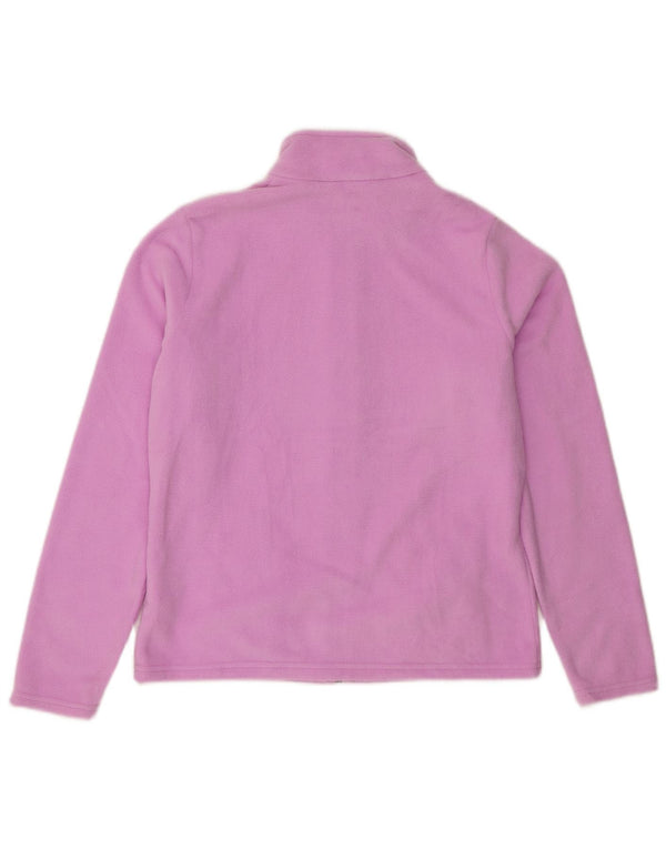 Marks & Spencer Womens Fleece Jacket UK 12 Medium Purple Polyester