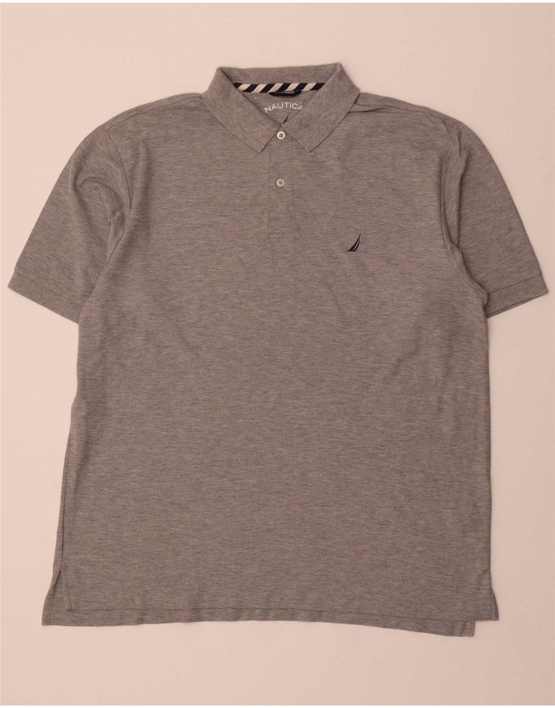 NAUTICA Mens Polo Shirt Medium Grey Cotton