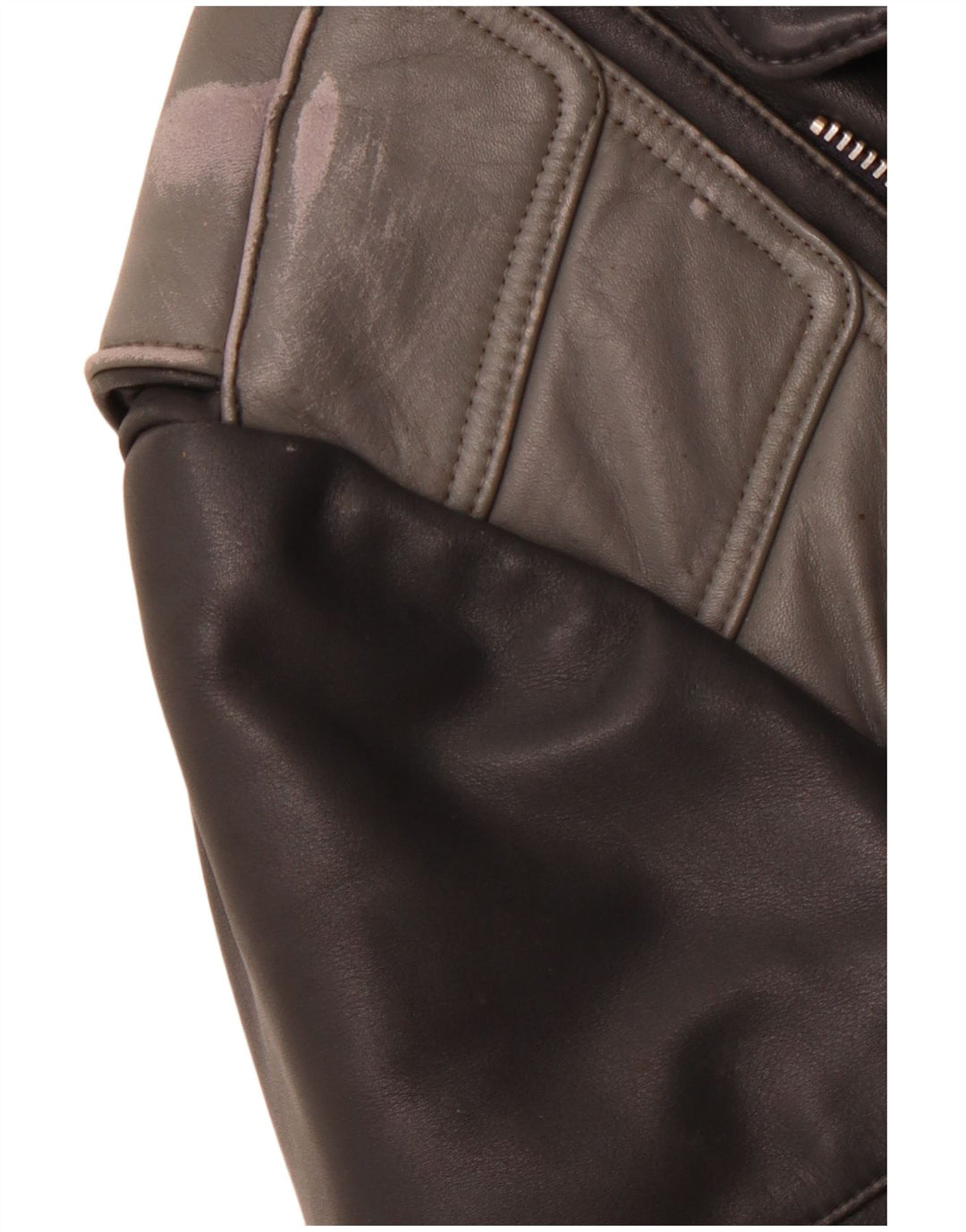 MQP Ανδρικό Δερμάτινο Μπουφάν Biker UK 46 3XL Μαύρο Colourblock Δερμάτινο