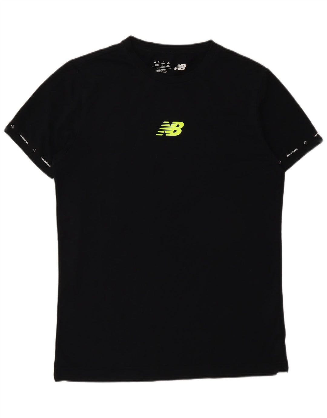 Ανδρικό γραφικό T-Shirt New Balance Top Μεσαίο Μαύρο Βαμβακερό