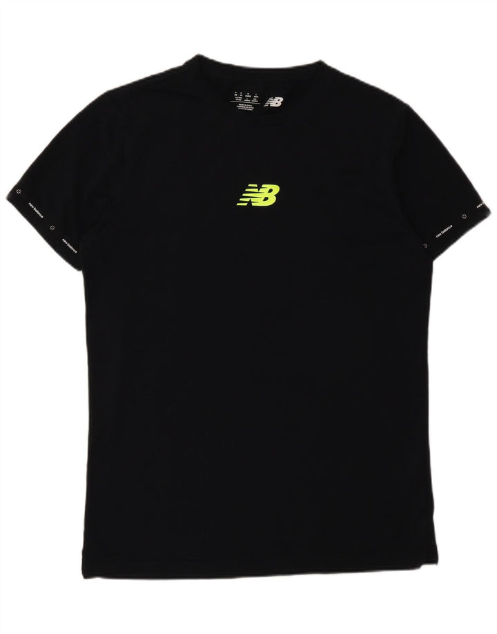 Ανδρικό γραφικό T-Shirt New Balance Top Μεσαίο Μαύρο Βαμβακερό