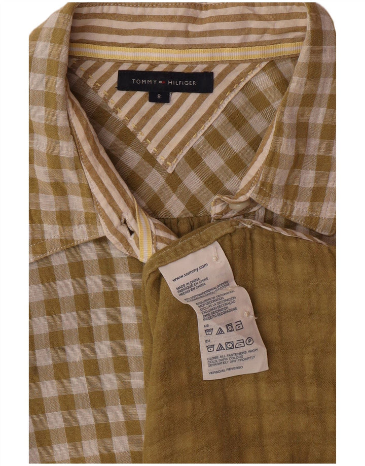 TOMMY HILFIGER Γυναικείο Longline πουκάμισο US 8 Μεσαίο πράσινο βαμβακερό Gingham