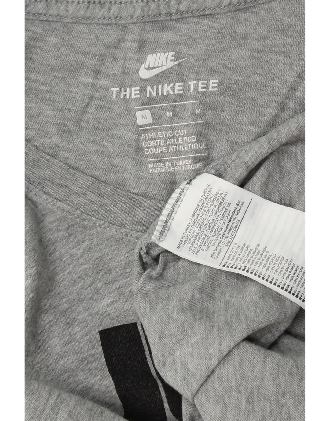 NIKE Mens Athletic Cut Graphic T-Shirt Top Medium Grey Cotton Vintage Nike and Second-Hand Nike from Messina Hembry 