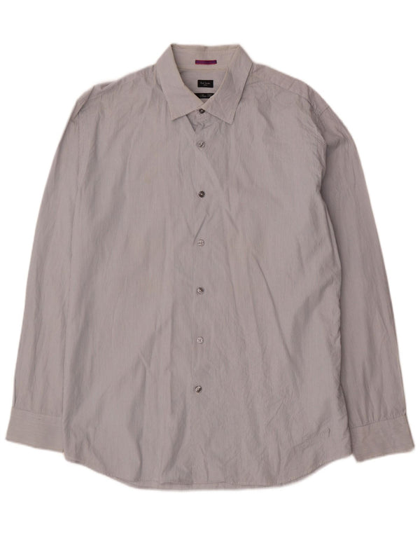 Ανδρικό πουκάμισο Paul Smith Slim Fit Μέγεθος 45 18 2XL Γκρι ρίγε βαμβακερό