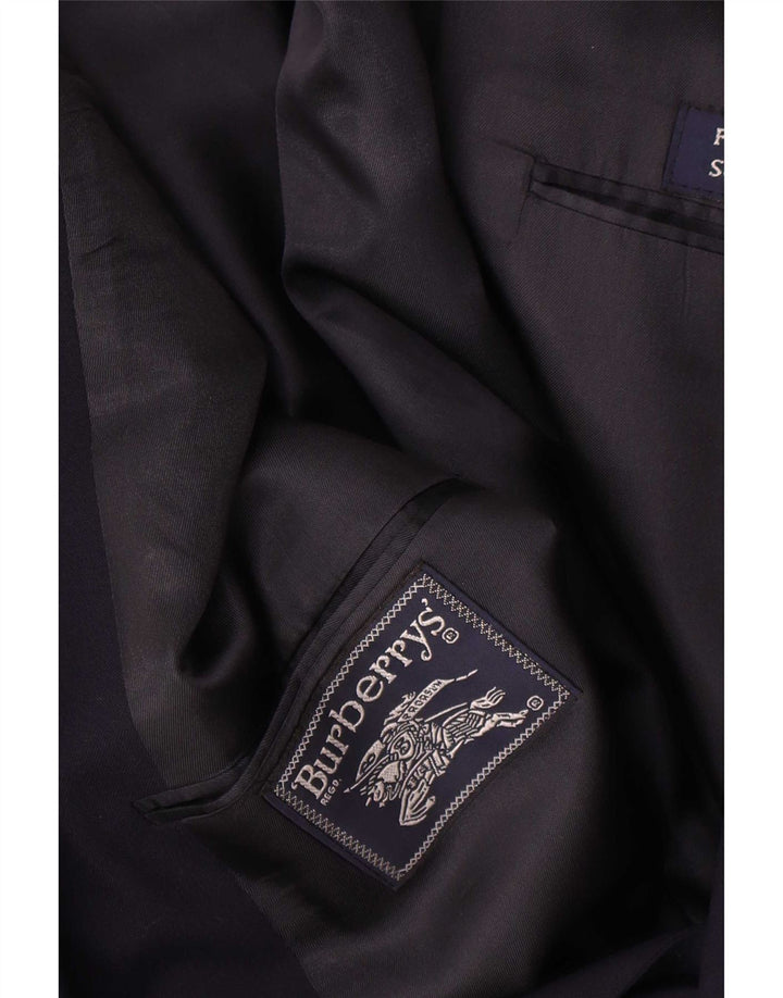 Burberrys Ανδρικό σακάκι σακάκι με διπλό στήθος UK 40 Large Navy Blue Wool