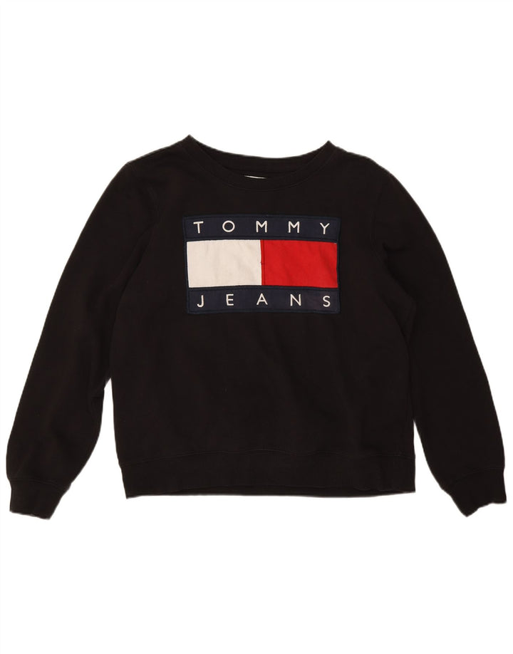 Γραφικό ανδρικό φούτερ Tommy Hilfiger Jumper Μικρό μαύρο βαμβακερό