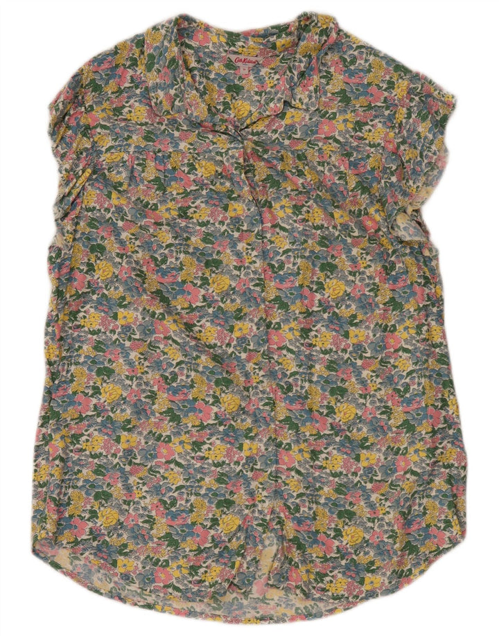 Cath Kidston Γυναικείο πουκάμισο Μπλούζα UK 14 Μεγάλο πολύχρωμο Floral
