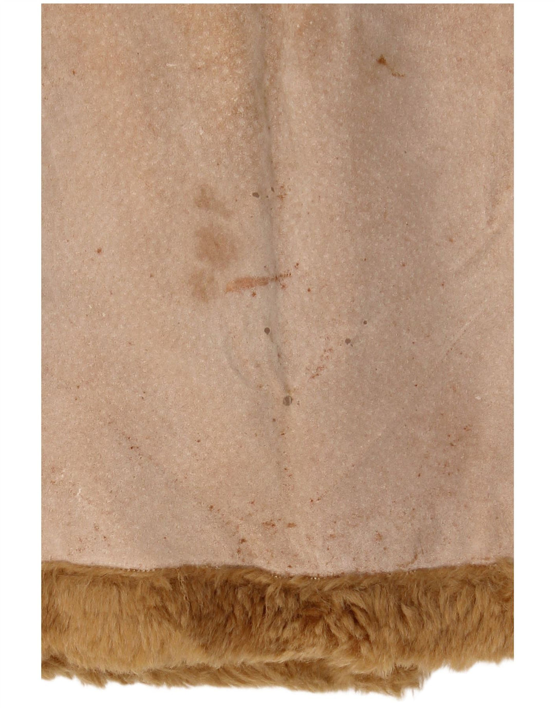 Zara Γυναικείο Shearling Jacket UK 14 Medium Beige Leather