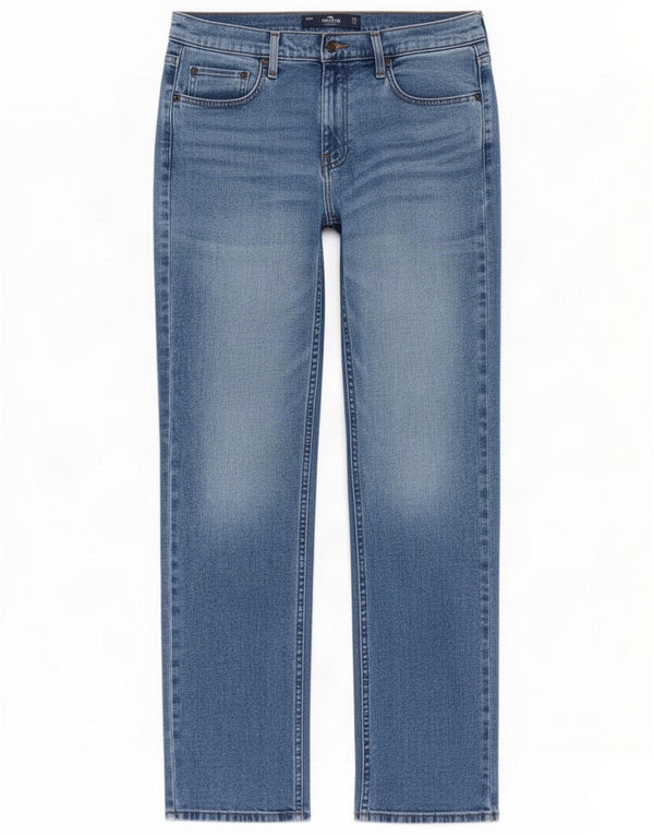 Hollister Mens Straight Jeans W32 L32 Blue Cotton