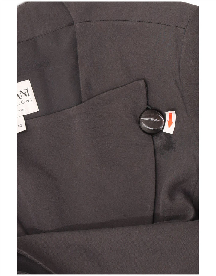 Armani Collezioni Γυναικείο Μπουφάν 1 Κουμπί Blazer IT 42 Medium Black Acetate