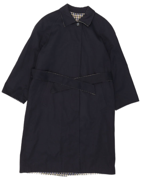 Vintage γυναικείο αναστρέψιμο πανωφόρι IT 42 Medium Navy Blue Polyester