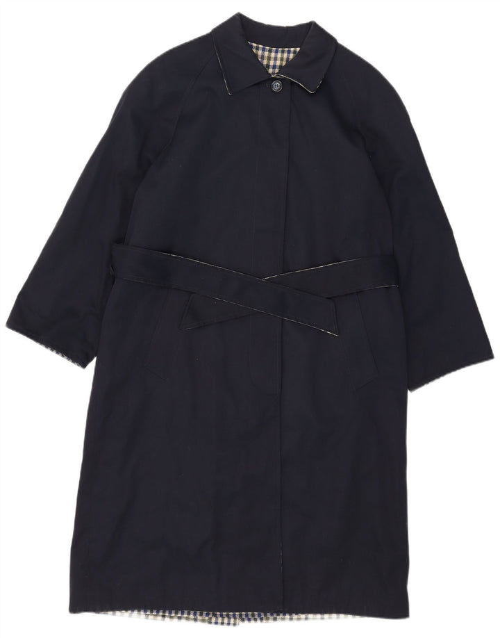 Vintage γυναικείο αναστρέψιμο πανωφόρι IT 42 Medium Navy Blue Polyester