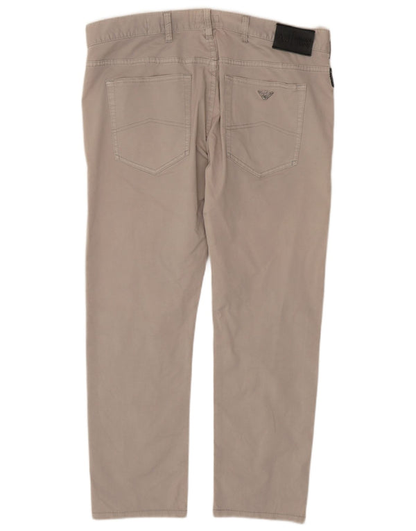 Armani Ανδρικό Slim Fit Casual Παντελόνι W36 L28 Μπεζ βαμβακερό