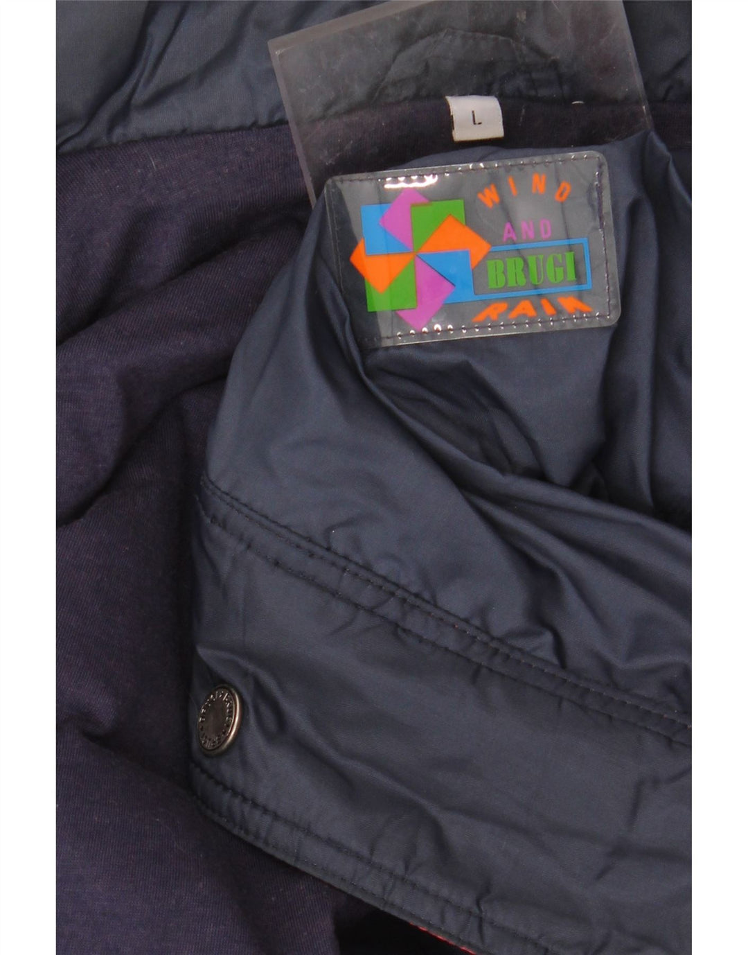 Ανδρικό μπουφάν BRUGI Windbreaker UK 40 Large Navy Blue Colourblock