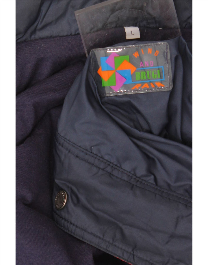 Ανδρικό μπουφάν BRUGI Windbreaker UK 40 Large Navy Blue Colourblock