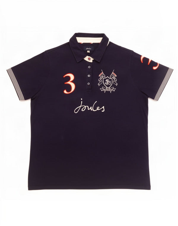 Γυναικείο Joules Graphic Polo πουκάμισο UK 18 XL Navy Blue Cotton