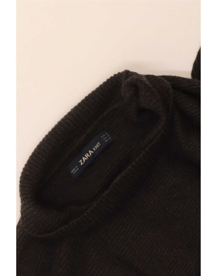 Zara Γυναικείο πουλόβερ με λαιμόκοψη χελώνας UK 14 Medium Grey