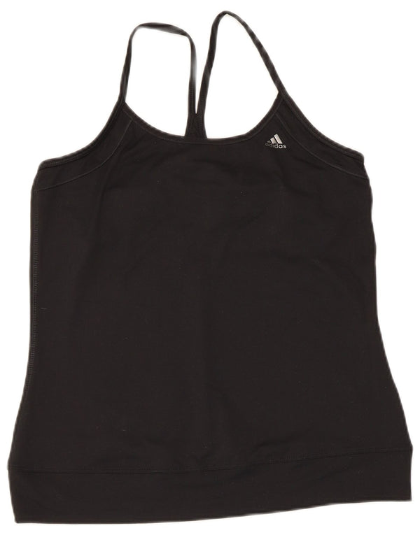 Adidas Womens Climalite Cami Top UK 16 Large Black Polyester