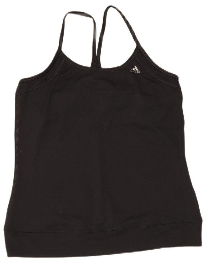 Adidas Womens Climalite Cami Top UK 16 Large Black Polyester