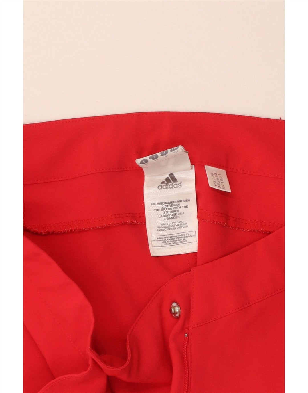 Γυναικεία βερμούδα ADIDAS Climalite UK 10 Small W30 Red Polyester