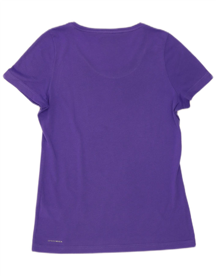 Reebok Γυναικείο T-Shirt Top UK 12 Medium Purple Polyester