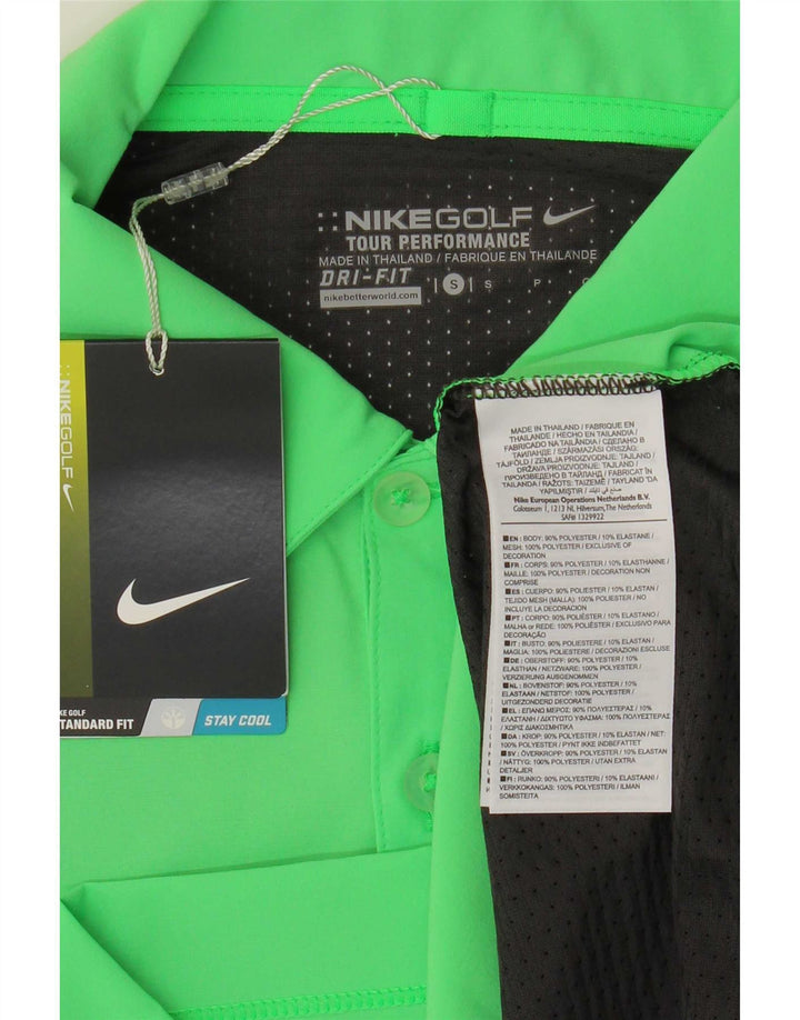 Ανδρικό μπλουζάκι Nike Dri Fit Polo Small Green Colourblock Polyester