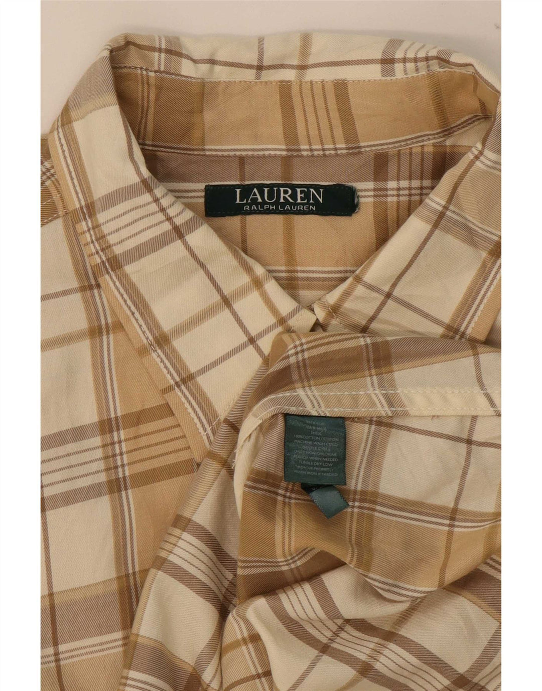 Ανδρικό φανελένιο πουκάμισο Ralph Lauren, μεσαίο μπεζ, βαμβακερό