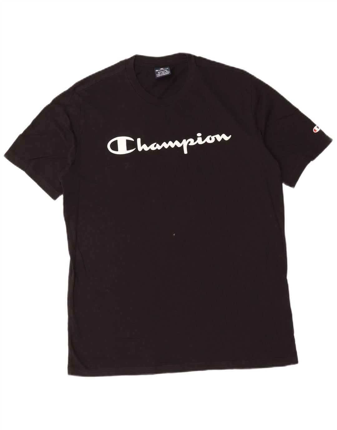 Ανδρικό γραφικό T-Shirt Champion Top Μεσαίο μαύρο βαμβακερό