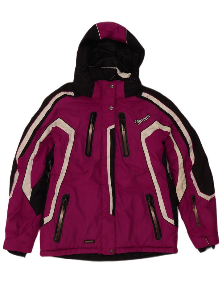 Iguana γυναικείο μπουφάν σκι με κουκούλα EU 40 Medium Pink Colourblock Polyester