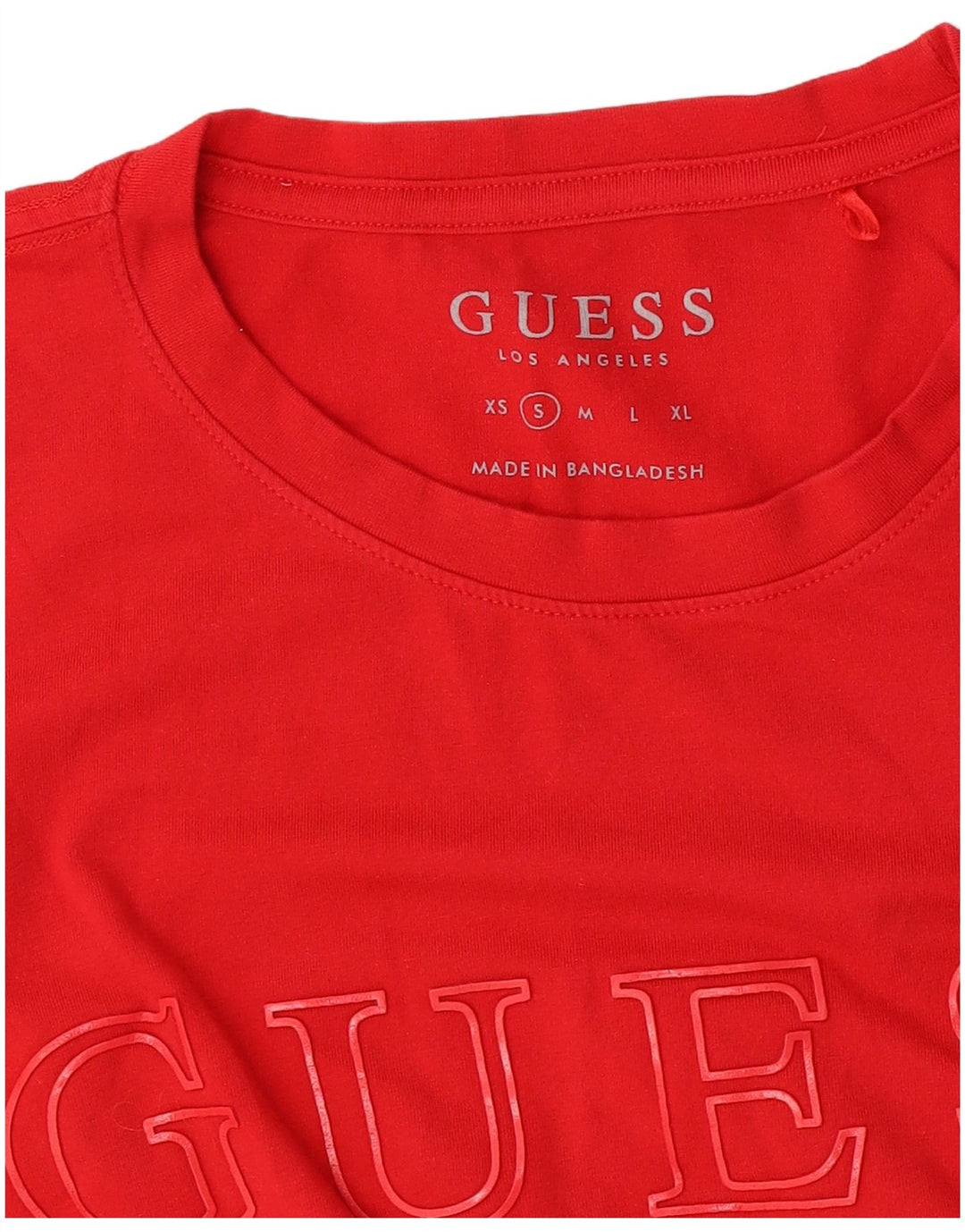 Γυναικείο γραφικό μπλουζάκι Guess Top UK 10 Small Red