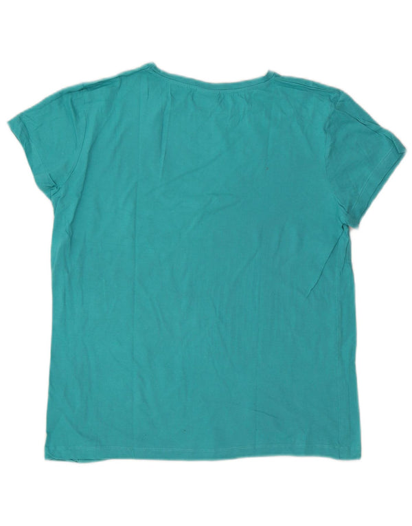 Lotto Γυναικείο T-Shirt Top UK 14 Medium Blue Cotton