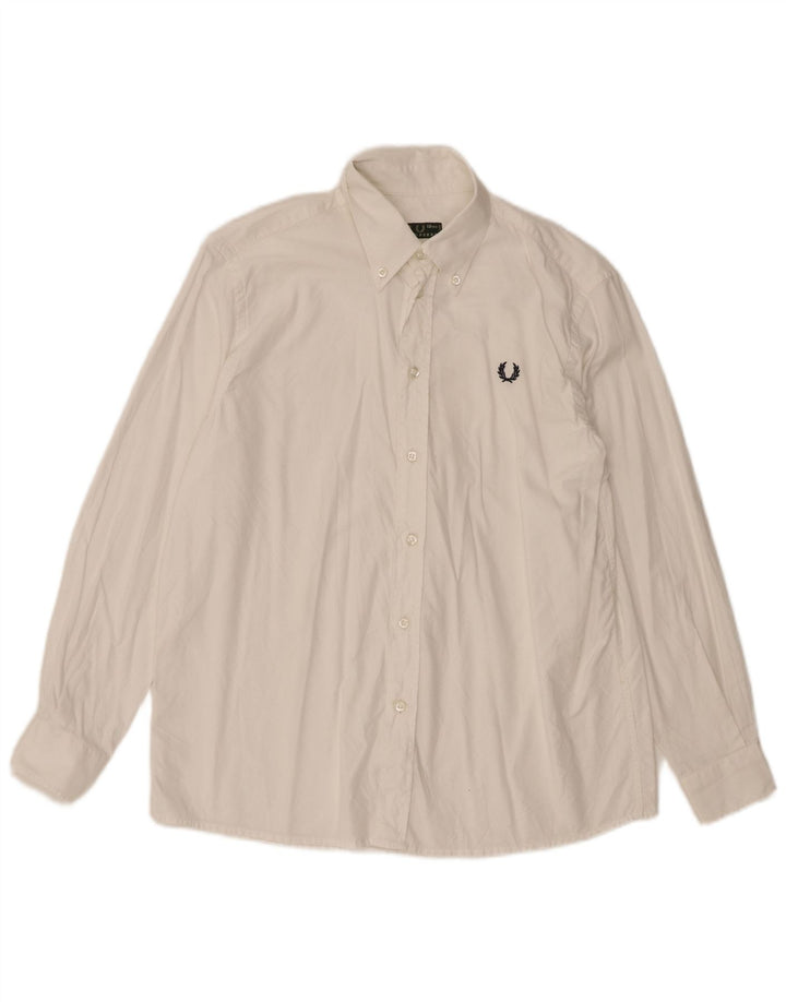 Fred Perry Boys πουκάμισο 11-12 ετών Λευκό βαμβακερό