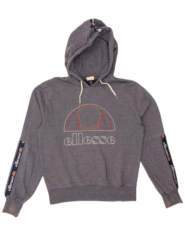 ELLESSE Γυναικεία γραφικά κουκούλα UK 14 Large Navy Blue Colourblock