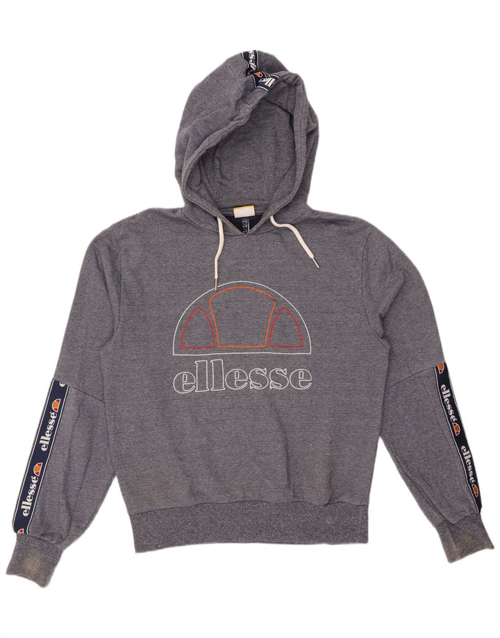 ELLESSE Γυναικεία γραφικά κουκούλα UK 14 Large Navy Blue Colourblock